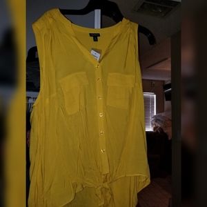 🔥 Torrid Yellow blouse plus size